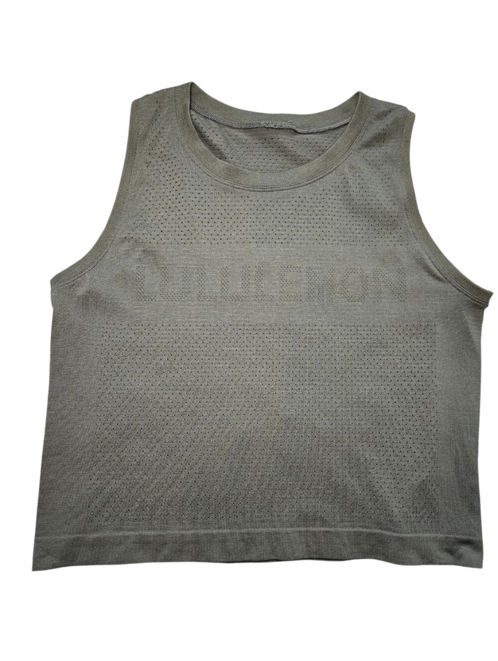 Lululemon Swiftly Breathe Crop Tank - Grey Sage